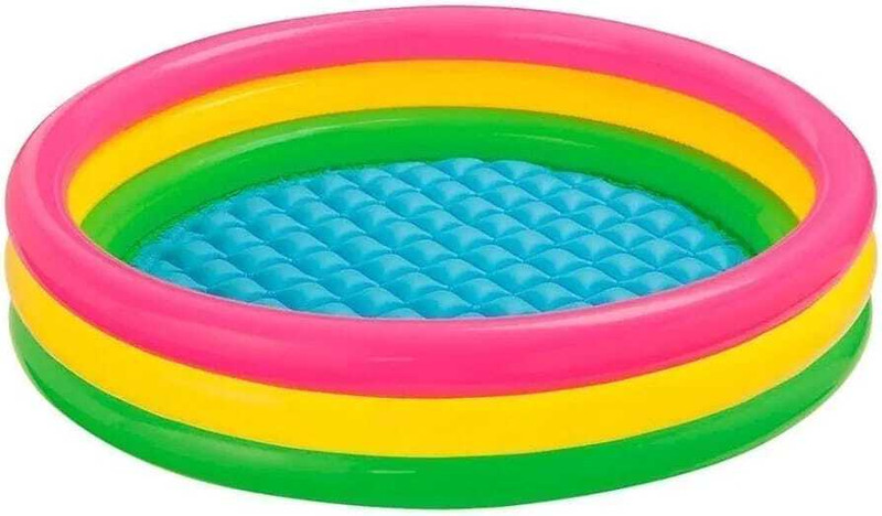 Joyful Journey 3 Feet Kids Pool – Inflatable Water Tub for Outdoor Fun(Mulitcolor)