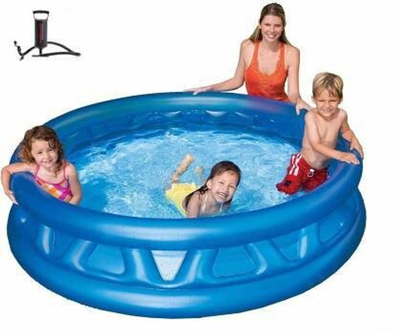 JOY MAKER Summer Special Inflatable Kid Swimming Pool with Air Pump, Bath tub,(Blue)