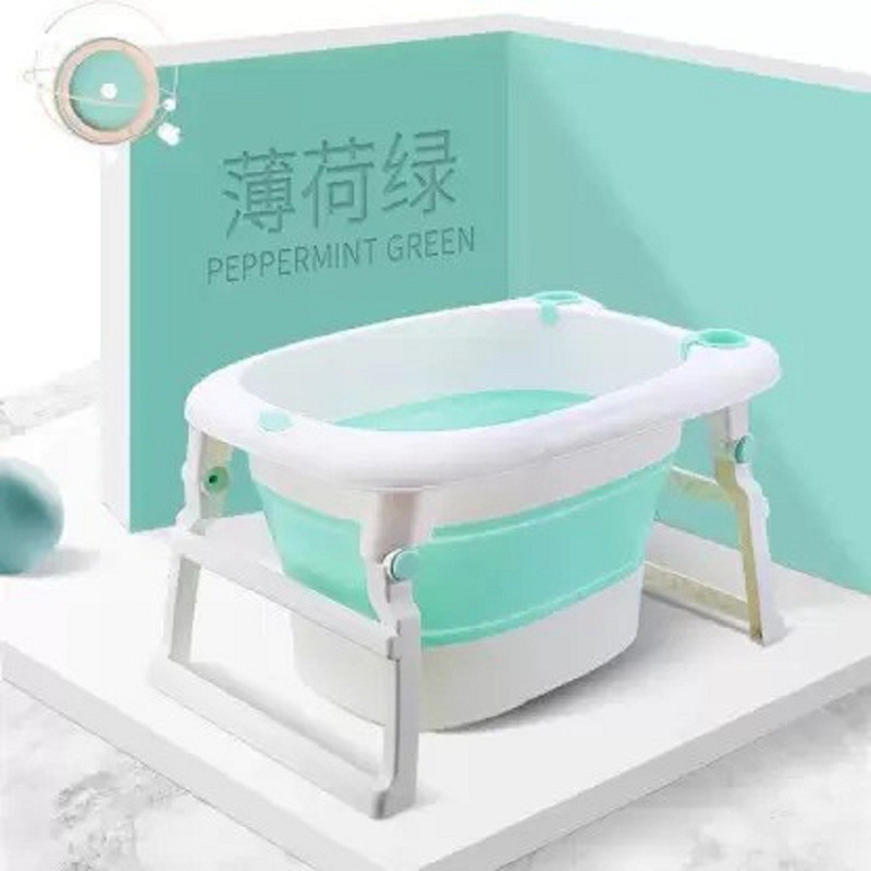 Scoovi AntiSlip Foldable Bathtub Portable Travel Friendly Foldable Shower Pool for Kids(Green)