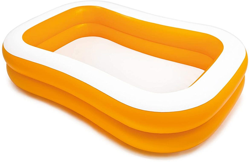 Nexteesh Summer Special 7.5 feet Rectangular Inflatable Kid Swimming Pool with Air Pump(Orange)