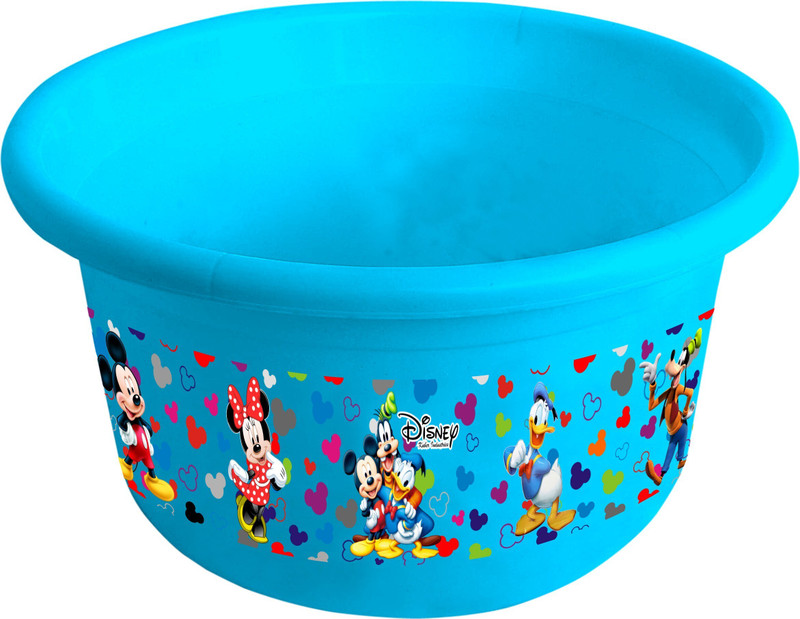 KUBER INDUSTRIES Disney Team Mickey Print Unbreakable Plastic Multipurpose Bath Tub/Washing Tub 25 Ltr (Blue) -HS_35_KUBMART17449(Blue)
