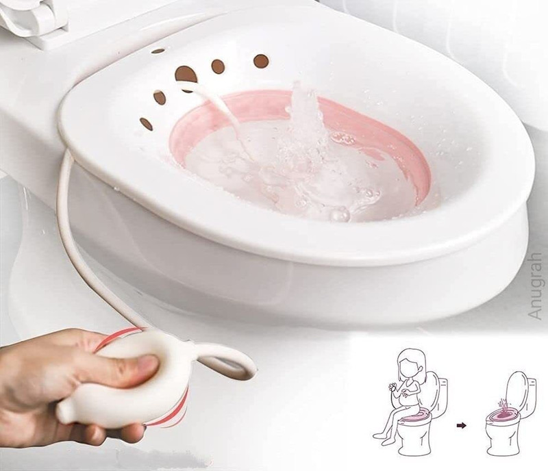 PERPART sitz bath tube for piles pain relief(White)