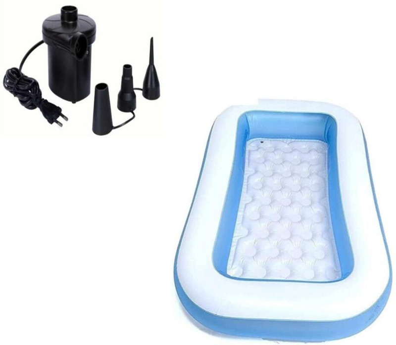 Premio Coppex Combo 6 Feet Inflatable Bath Tub with Electric Air Pump (Blue)(BLUE AND WHITE)