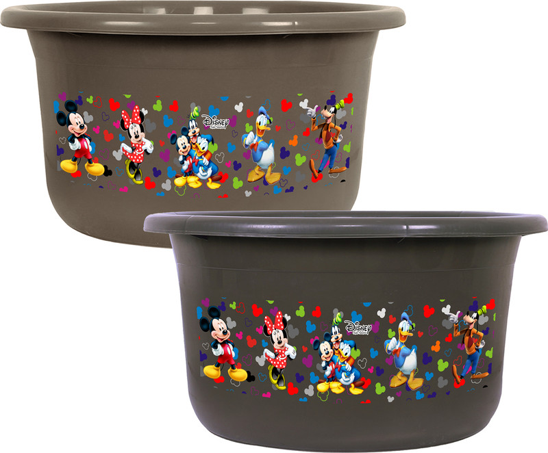 KUBER INDUSTRIES Versatile Plastic Bath Tub|Baby Bathing Tub|TUB-25 LTR|Pack of 2|Multi(Multicolor)