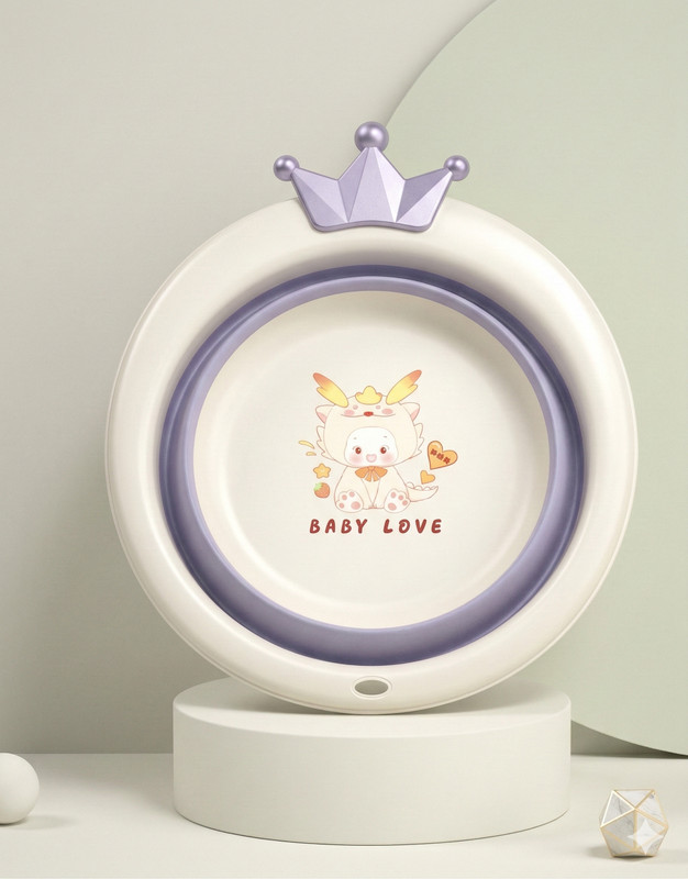Safe-o-kid Baby Wash Basin | Infant Bath Basin for Baby Cleaning and Washing(Purple)