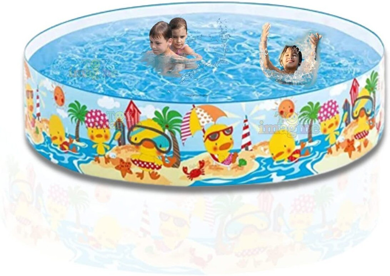 GOSHOPPE ENTERPRISES 4 feet Inflatable Kid Swimming Pool Experience and Enjoyment(Multicolor)