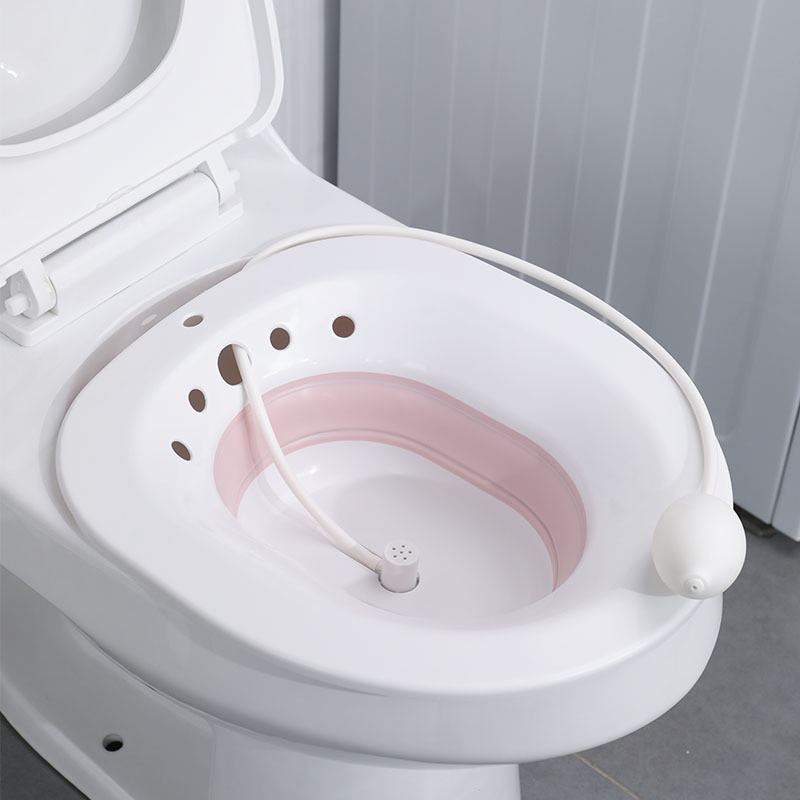 PERPART Sitz Bath Tub Seat with Flusher for Postpartum Care(White)