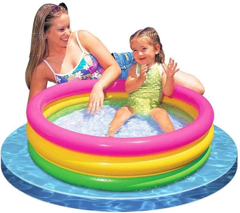 HouseOfCommon 2 FT Intex Inflatable Swimming Sunset Glow Water Pool Floater For Kids(Multicolor)