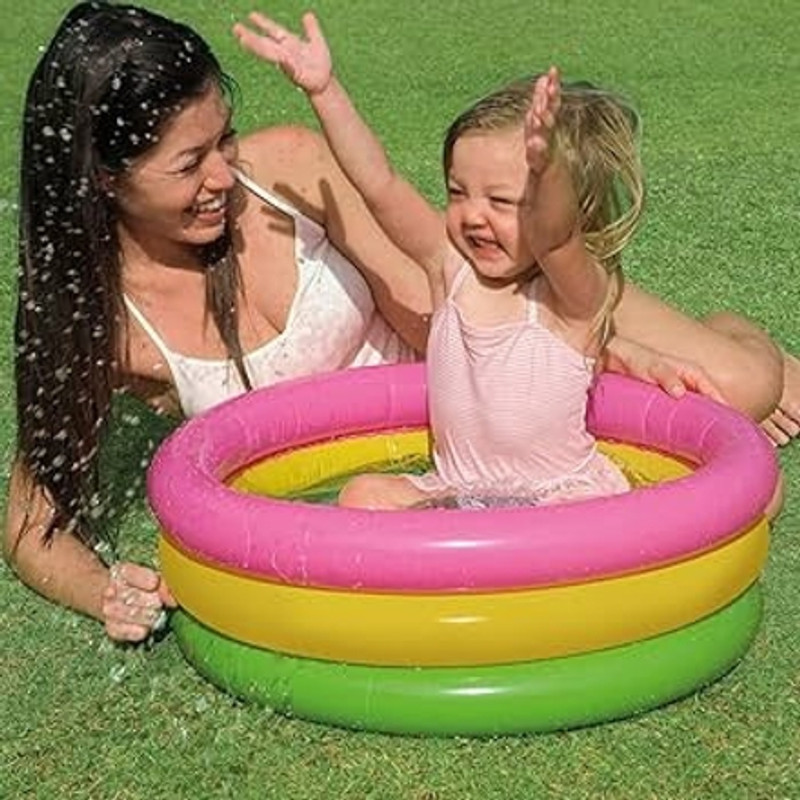 Radha Baby Pool for Kids | Foldable Mini Swimming Pool | Summer Water Play Tub(Multicolor)