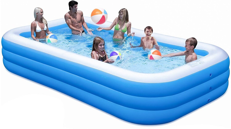 Kovea 10ft Inflatable Swimming Pool for Adults & Kids Inflatable Swimming Pool(bluee)