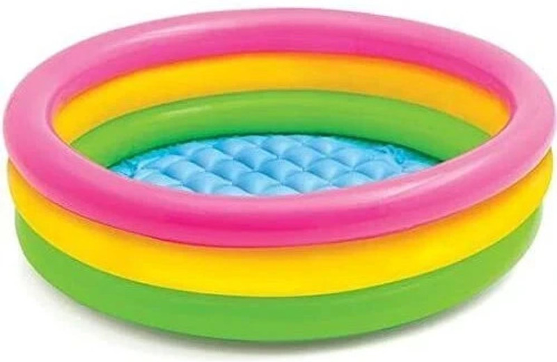 valuableplus Sunset Glow Baby Pool For kids Round Play Box Pool Bath Tub 1-5Years Size 2ft(Multicolor)