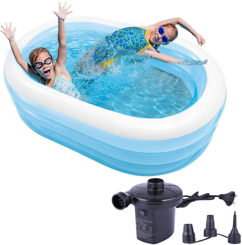 P for Pogu Anda/Oval Inflatable Swimming Pool Bathtub Soft Material Spa Bathtub For Kids(Blue)