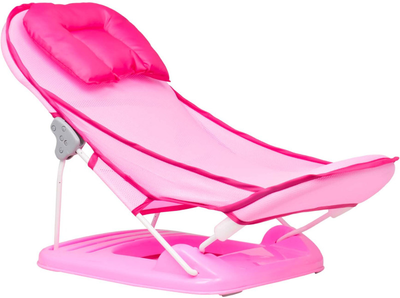 Little Funky Baby Bather Seat For New Born With 3 Level Adjustable Backrest & Padded Head Baby Bath Seat(Pink)