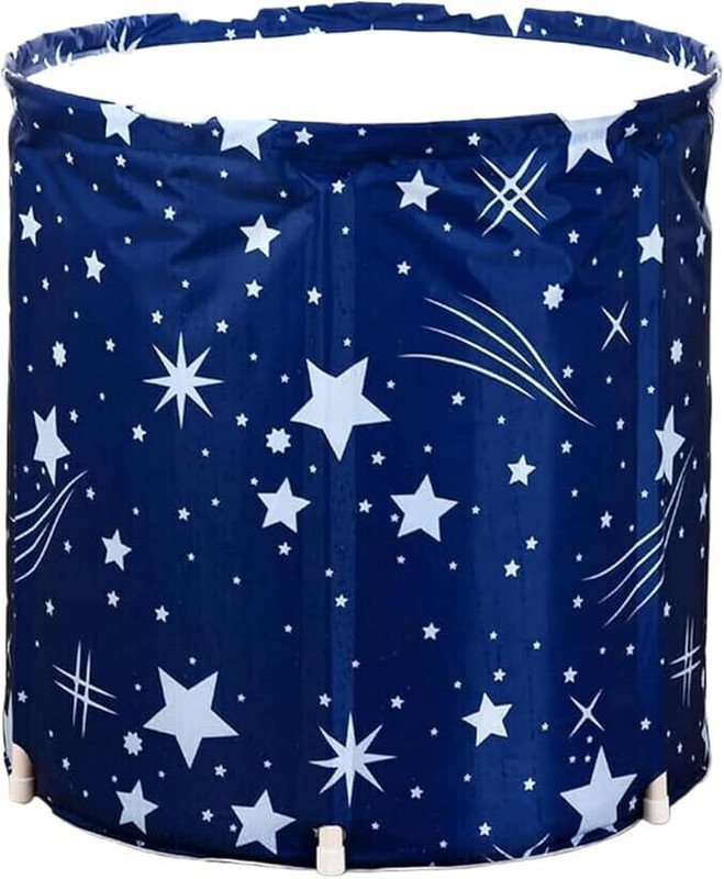 Yopple Portable Foldable Ice Bath Tub, Suitable for Athletes Recovery, Home Outdoors(Quick Opening without Installation, Multi Layered Insulated Blue Bath Tub)