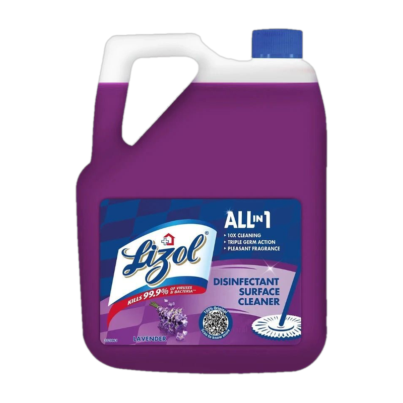 Lizol Disinfectant Surface Cleaner,& Floor, Bathroom, Kitchen,Tile, Not Phenyl, Liquid Lavendar(5 L)