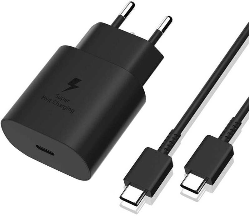 EliteGadgets Wall Charger Accessory Combo for Samsung Galaxy M31, Samsung F23 25w Superfast Charger(Black)