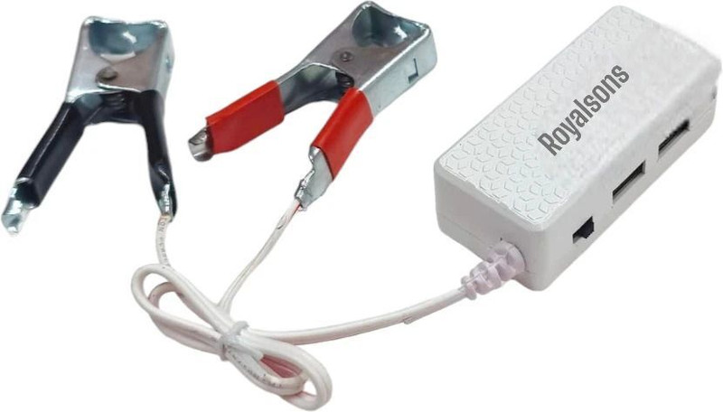 ROYALSONS 5 W Quick Charge 3.4 A Dual Port Mobile Charger with Detachable Cable(White, Cable Included)