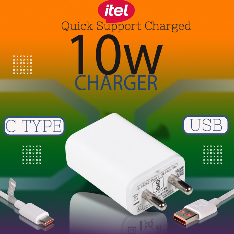 Tecno 18 W Quick Charge 2 A Wall Charger for Mobile(White, C-Type, Cable Included)