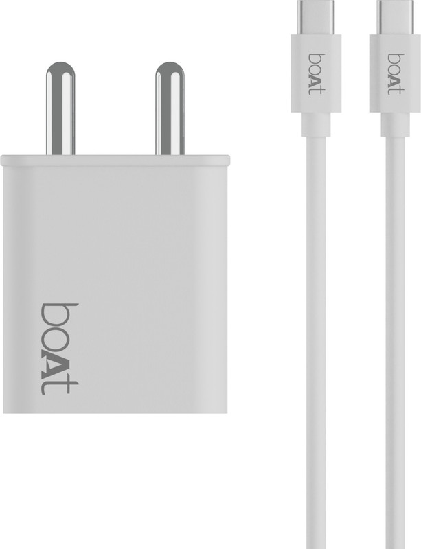 boAt 22.5 W Quick Charge 3 A Wall Charger for Mobile with Detachable Cable(White, Cable Included)
