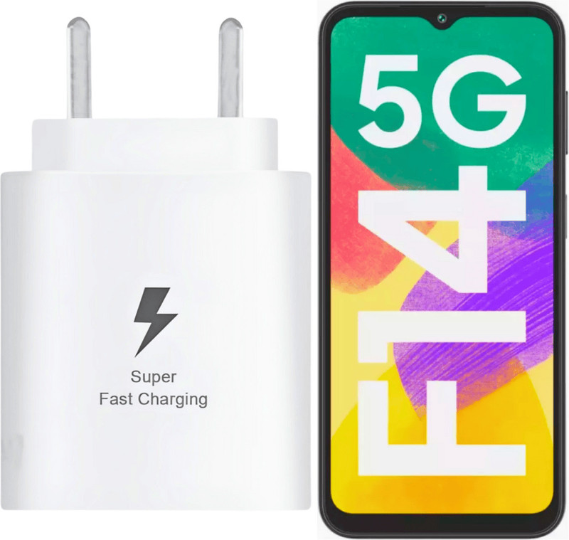 RoarX 25 W Quick Charge 3 A Wall Charger for Mobile(Super Fast Charger 25w for Samsung Galaxy F14 5G & other c to c phones, White)