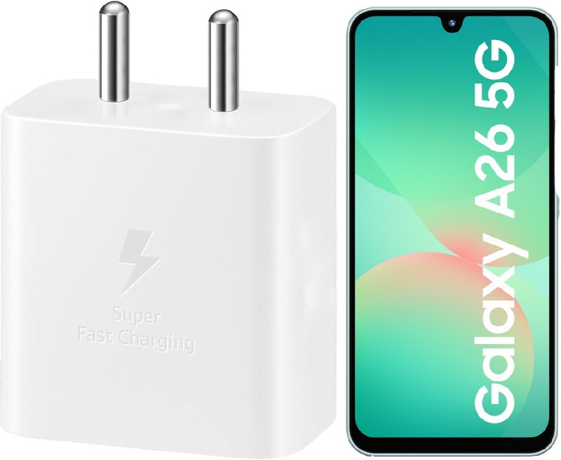 Prifakt 25 W HyperCharge 3 A Wall Charger for Mobile(White, Superfast Charging Adapter for Galaxy M17 5G)