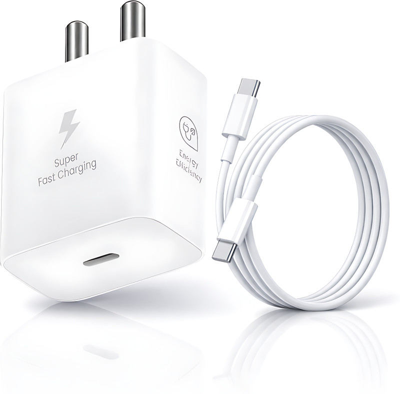 MAK 25 W Supercharge 3 A Wall Charger for Mobile(Super Fast Charging Support for A15 5G, White)