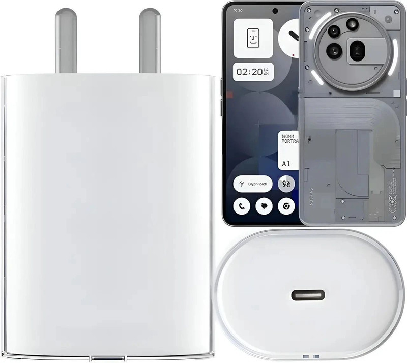Amozkart 45 W PPS 3 A Wall Charger for Mobile(For Nothing Phone 3a & 3a Pro, White)