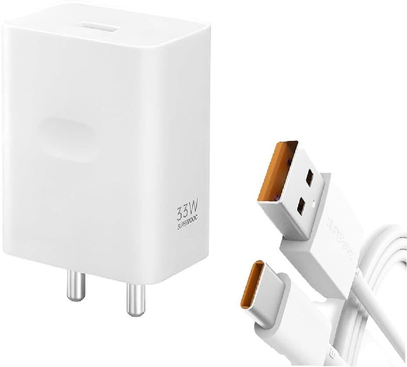 Hespa 33 W SuperVOOC 3 A Wall Charger for Mobile with Detachable Cable(Compatible with Oppo F21 Pro/F21s Pro/A57e/A76/A77s/A78/A96/F19/F19s/K10 5G, Cable Included)