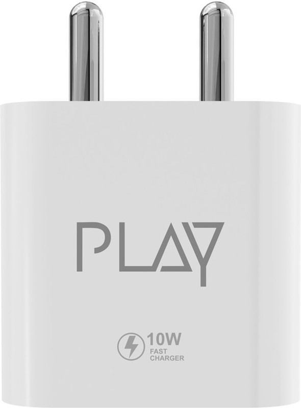 PLAY 10 W 2 A Wall Charger for Mobile with Detachable Cable(White)