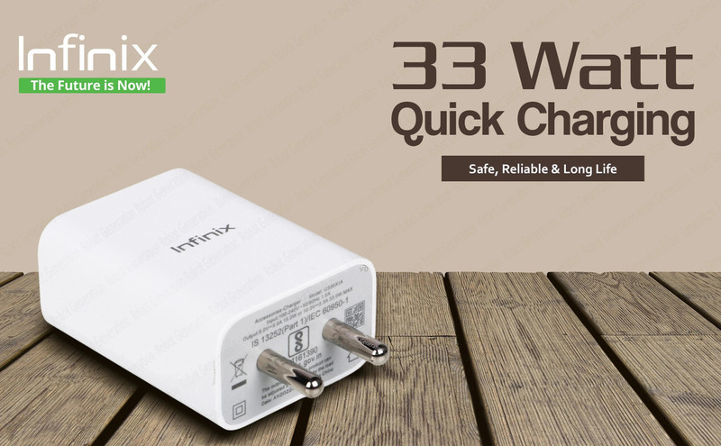 Infinix 45 W Supercharge 4.4 A Wall Charger for Mobile(White)