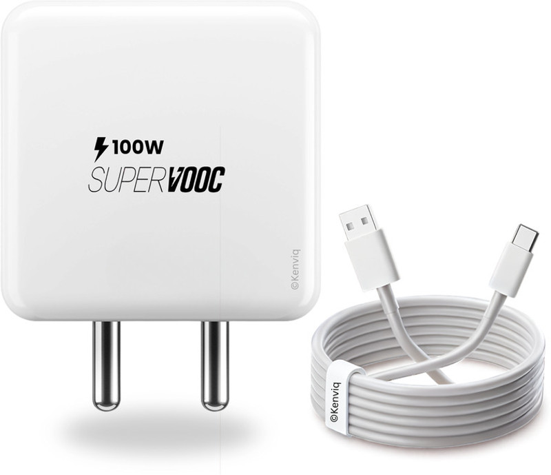 RYIK 45 W SuperVOOC 4 A Wall Charger for Mobile with Detachable Cable(Compatible with real-me 12X 5G | 12 5G | 12+ | 12 Pro+ | 12 Pro, Cable Included)