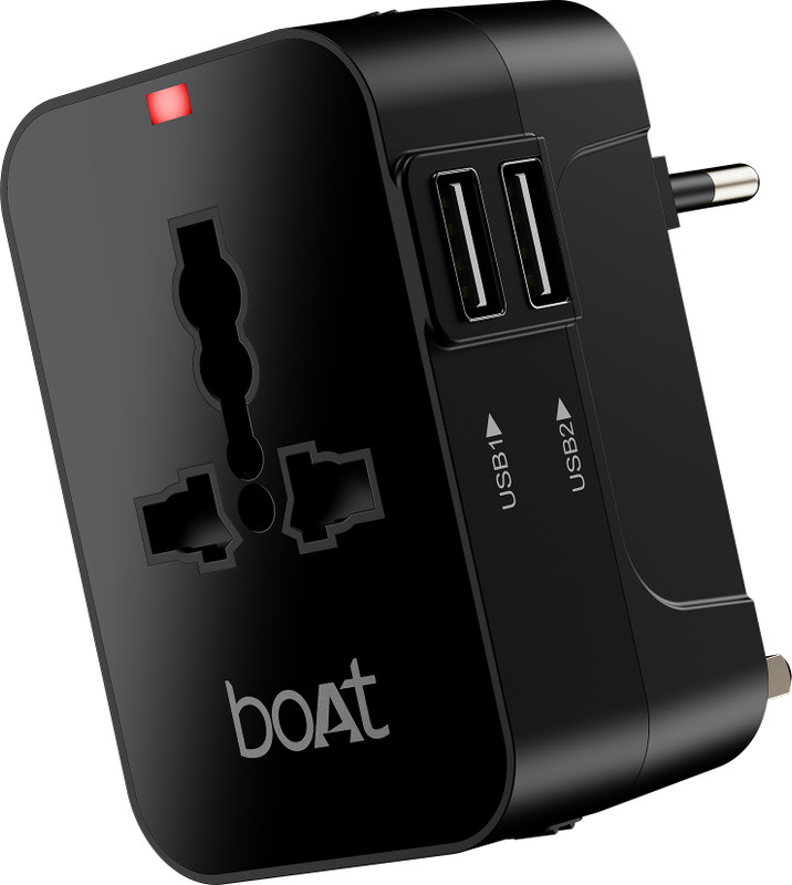 boAt 10 W Quick Charge 3 A Multi-pin Wall Charger for Mobile(Carbon Black)