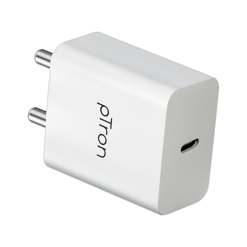 PTron 20 W PD 3 A Wall Charger for Mobile(White)