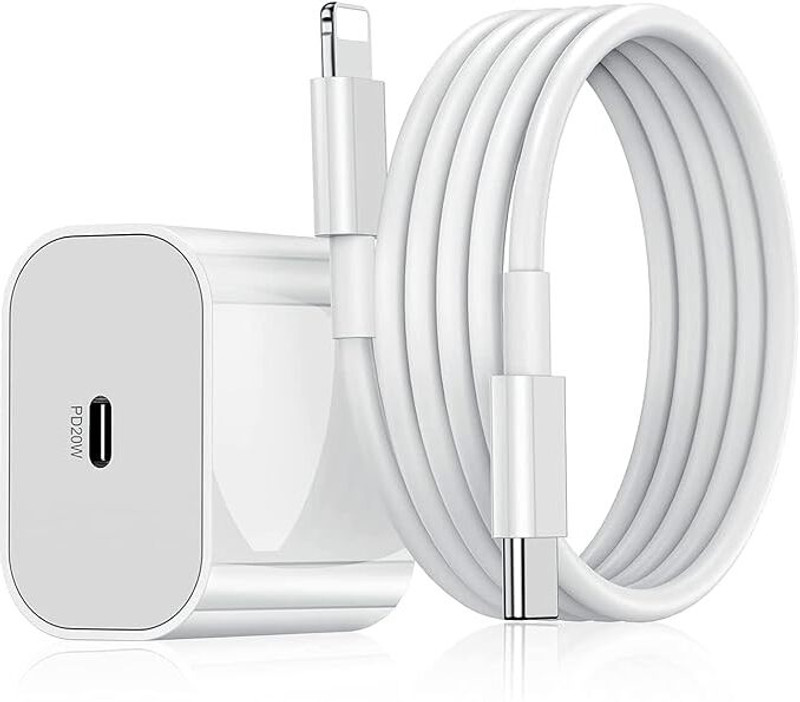 GOVARIO 20 W Quick Charge 3 A Single Port Mobile Charger with Detachable Cable(White, Cable Included)
