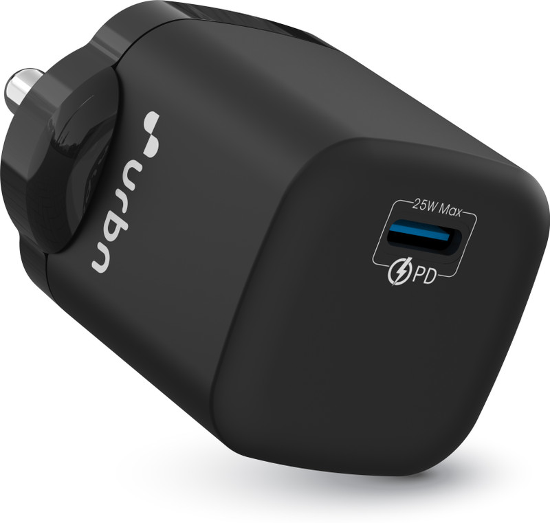 URBN 25 W PD 3 A Wall Charger for Mobile(Black)