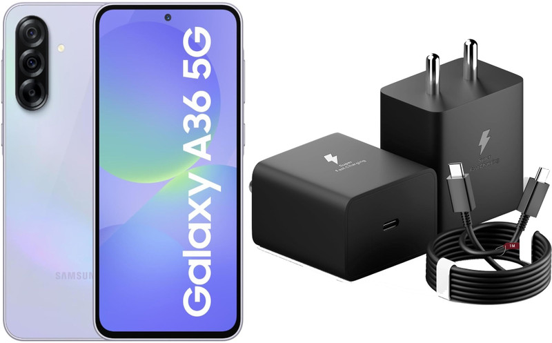 deshit 45 W Supercharge 5 A Wall Charger for Mobile with Detachable Cable(Original Charger for Samsung A36 , samsung 45w fast charger adapter c type, Cable Included)