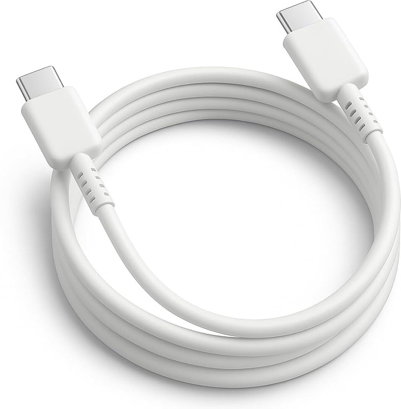 GENZEE Type C 3 A 1 m Copper Sam-sung Superfast Original 25W Type C to C Charging Cable High Speed Data Transfer(Compatible with Sam-sung M35/M15/F15/A15/A14/M14/F14/M34/F34/A34/A54/S21 Fe/S22/S23/S24, White, One Cable)