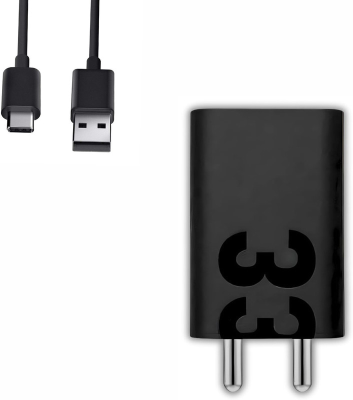 Avaxon 33 W TurboPower 3.0 3 A Wall Charger for Mobile with Detachable Cable(33W Fast Wall Charger Compatible with Moto G85, G45, G35, G96, Edge 60 Pro, Cable Included)