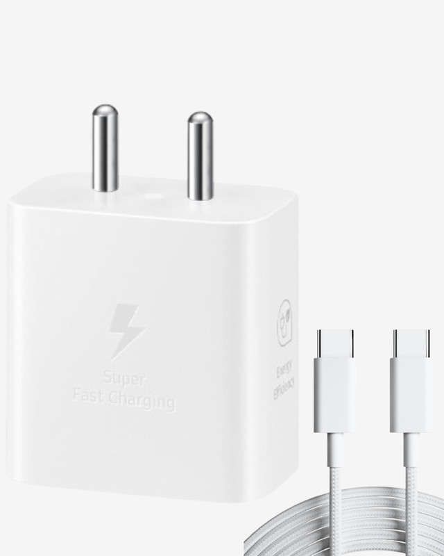 quirinox 25 W PD 2.5 A Wall Charger for Gaming with Detachable Cable(25W fast charger, compatible with samsun Galaxy S24, S23 S22. PD charger, White)