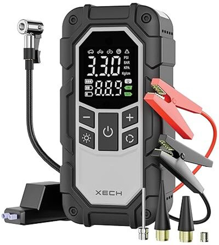xech 4-in-1 Car Jump Starter with Cordless Tyre Inflator 150 PSI Portable JumpX 800A 1.5 ft Battery Jumper Starter(Pack of 1)