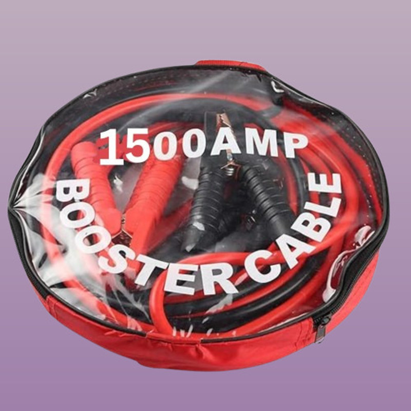 POLYGON Durable Duty 1500 Amp Starting Leads for Auto Battery Advanced Emergency Wires 7.3 ft Battery Jumper Cable(Pack of 1)
