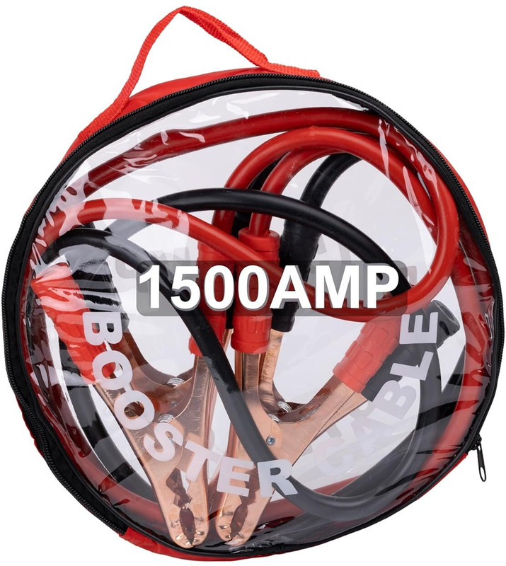 GIGMART Car Heavy Duty Jump Start Leads Booster Cables [1500AMP] 6.5 ft Battery Jumper Cable(Pack of 1)