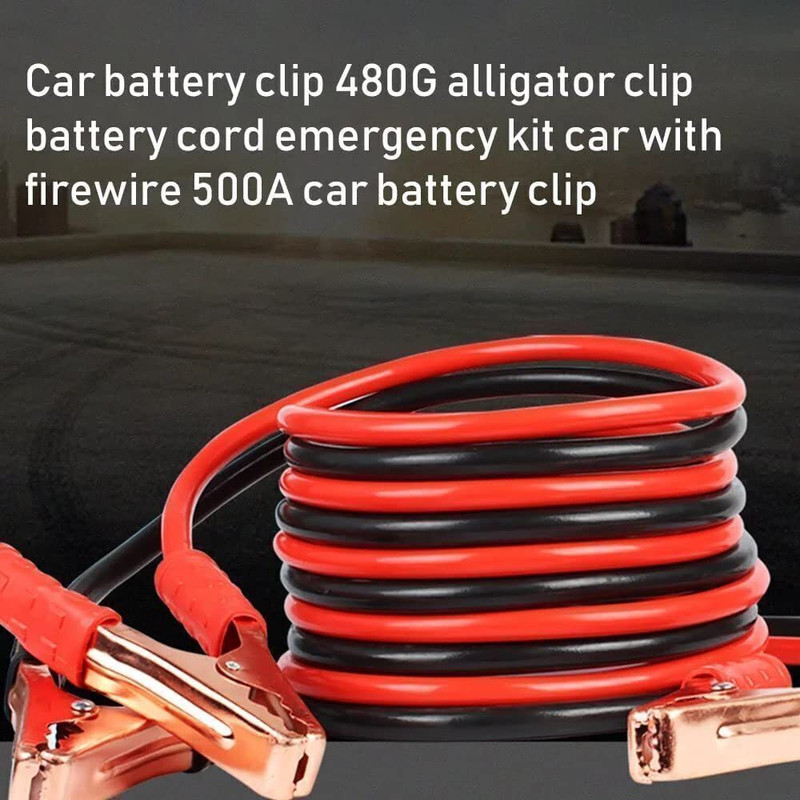 TOPHAVEN Robust 500 Amp Jump Starter: All-Season, Heavy-Duty Car Battery Reviver. 7 ft Battery Jumper Cable(Pack of 1)