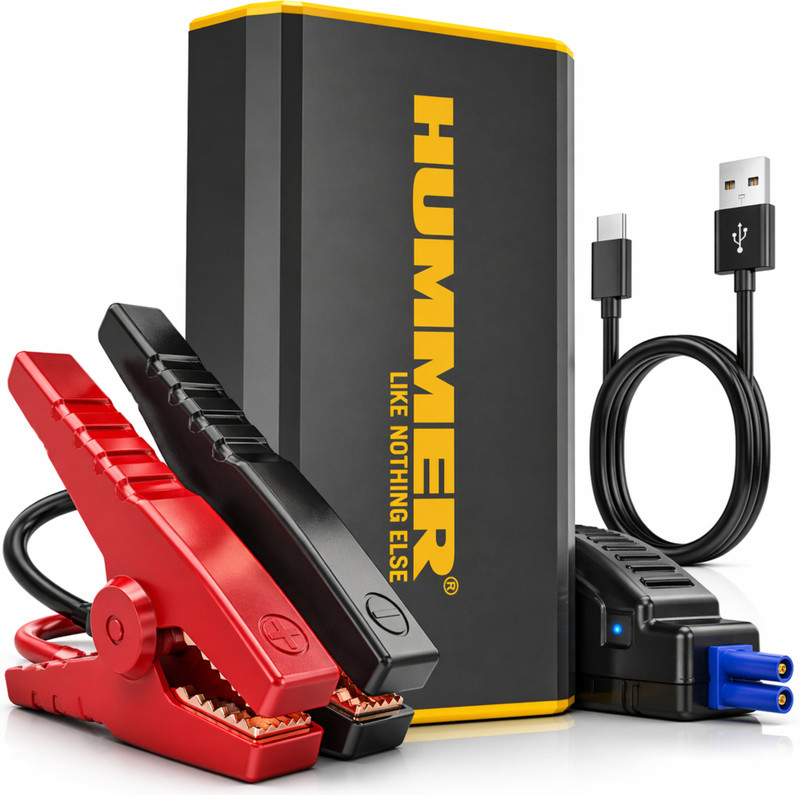 Hummer H8 12V Jump Starter 1000A, 27750mWh, LED, AI Reset, 5.0L Petrol/3.0L Diesel 0.9 ft Battery Jumper Starter(Pack of 1)