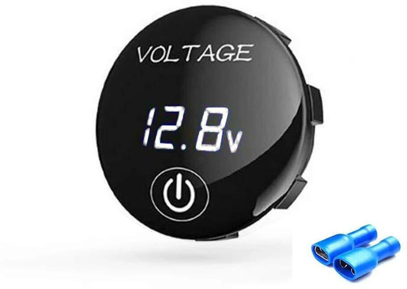 amiciSense DC 5V-48V Battery Capacity Indicator Digital Voltmeter for Car Motorcycle with ON/OFF Touch Switch Digital Battery Tester