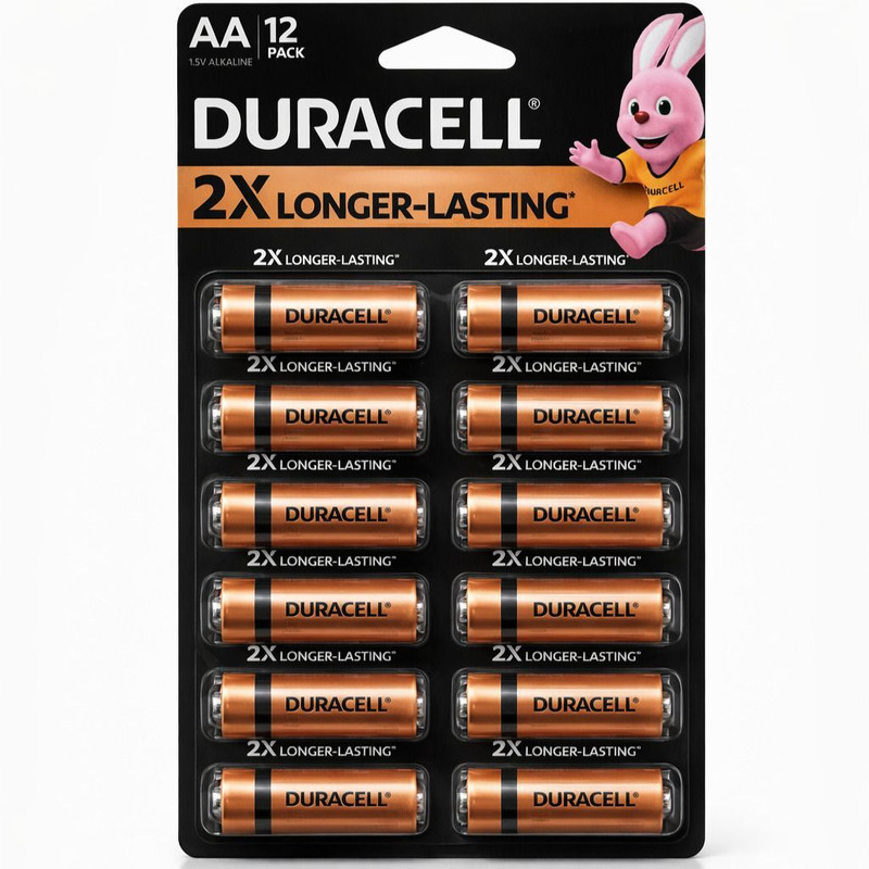 DURACELL Heavy Duty AA Alkaline  1.5V LR6 - Long Lasting Power for Home Devices  Battery(Pack of 12)