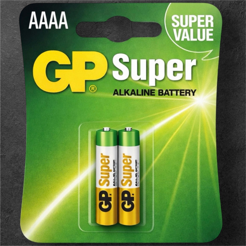 GP AAAA Alkaline  1.5V High Performance Long Lasting Power Cell  Battery(Pack of 2)