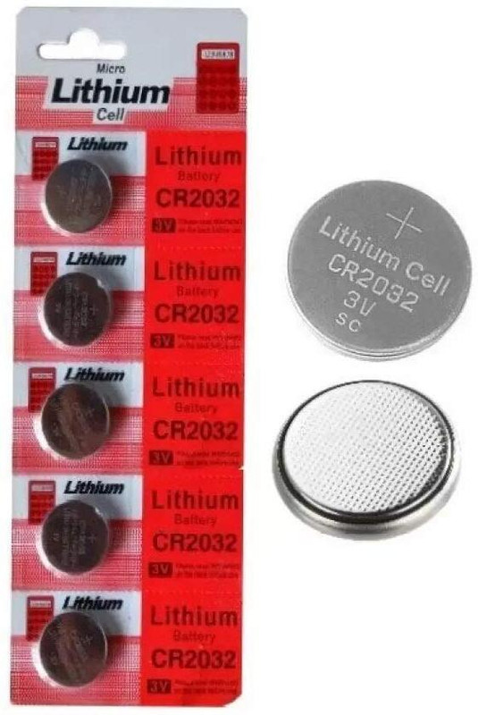 Atozenterprises CR2032 Button Cell 3v (Pack of 5)  Battery(Pack of 5)