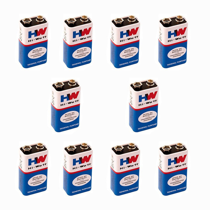 geeta enterprises 9 VOLTS HW BATTERY with Connector, HI-WATT 100% 9V Long Life  Battery(Pack of 2)