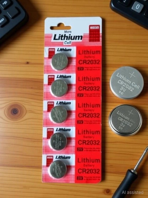 VGS MARKETINGS 5 Pcs Micro Lithium Cell CR2032 3V Coin Cell  N-1022 Pack of 5 Batteries Lithium CR-2032 3 Volt Coin Cell Calculator   Battery(Pack of 5)